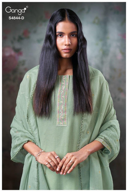 Caaska S4844 Ganga Bemberg Pant Style Suits Wholesale Rate