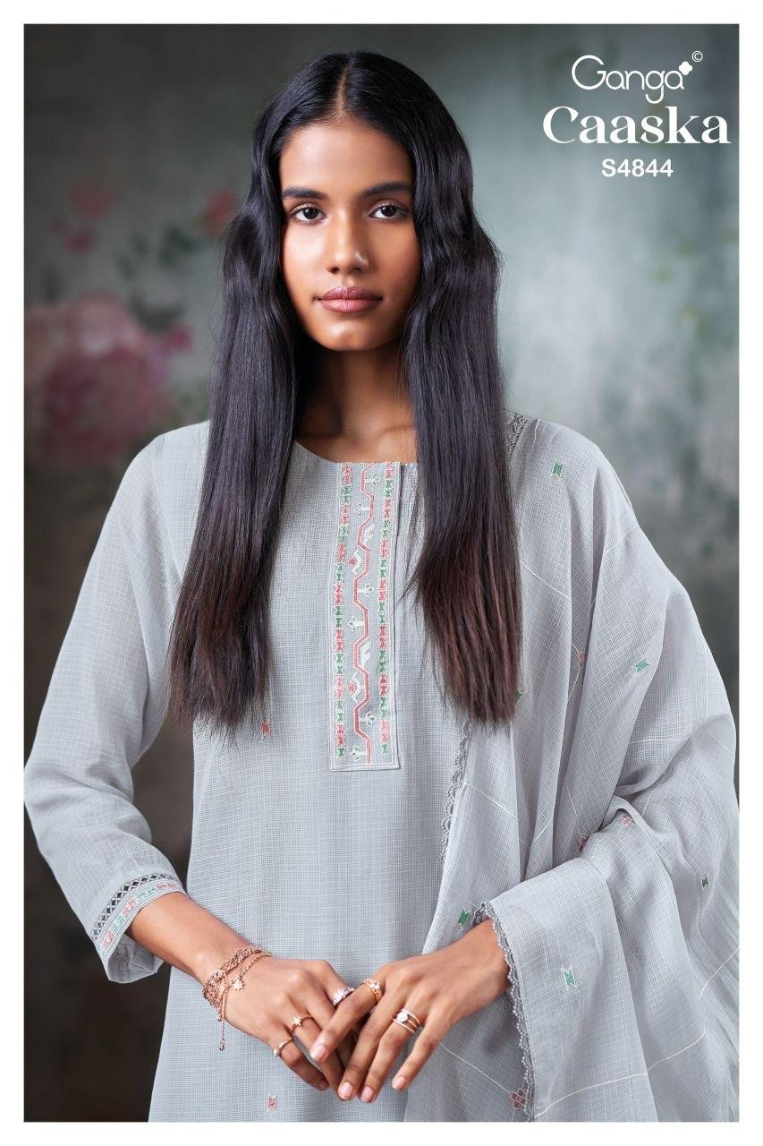 Caaska S4844 Ganga Bemberg Pant Style Suits Wholesale Rate