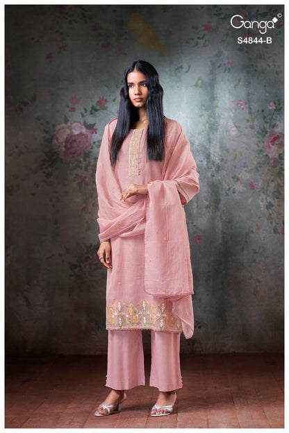Caaska S4844 Ganga Bemberg Pant Style Suits Wholesale Rate