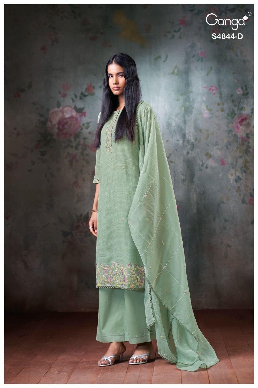 Caaska S4844 Ganga Bemberg Pant Style Suits Wholesale Rate