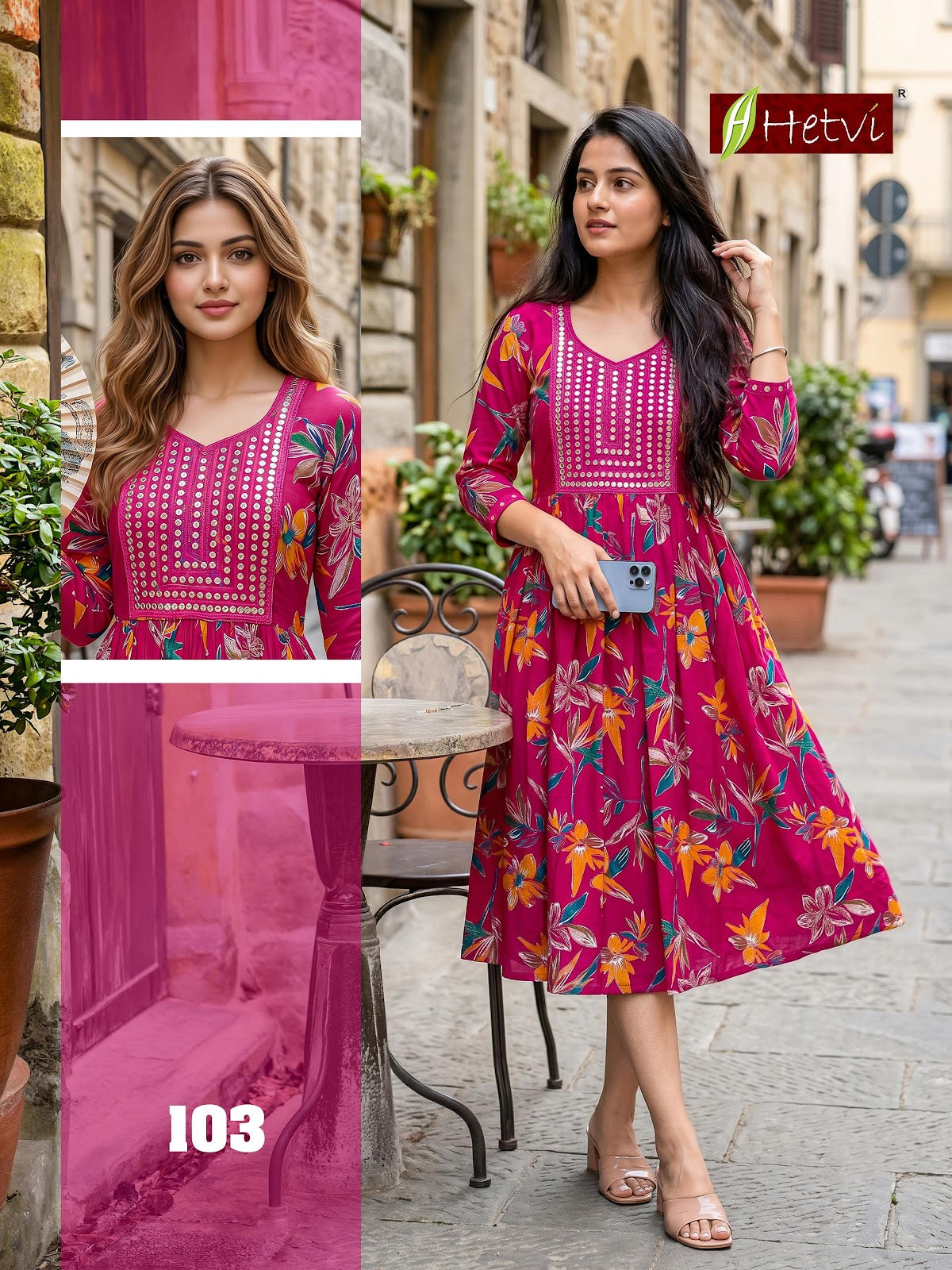 Cactus Hetvi Anarkali Kurtis Manufacturer Gujarat