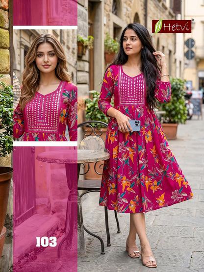 Cactus Hetvi Anarkali Kurtis Manufacturer Gujarat