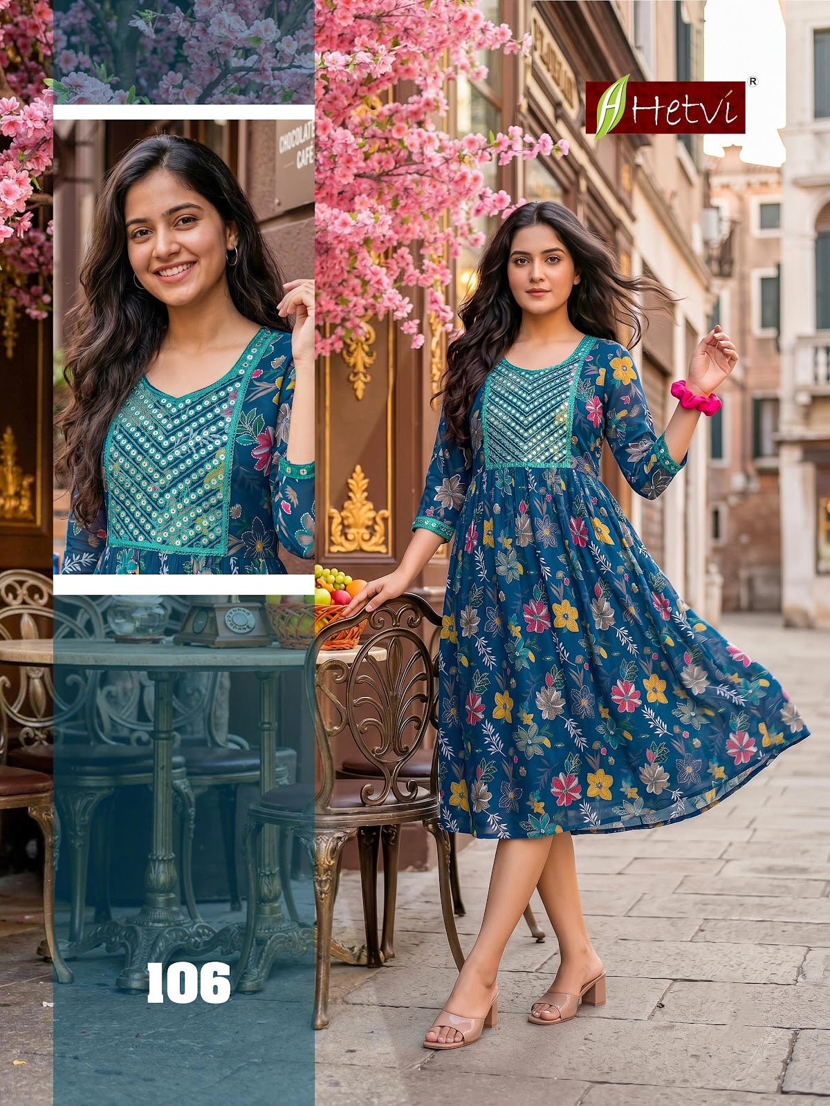 Cactus Hetvi Anarkali Kurtis Manufacturer Gujarat