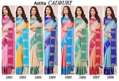 Cadbury 1001-1008 Astita Lichi Silk Sarees Supplier