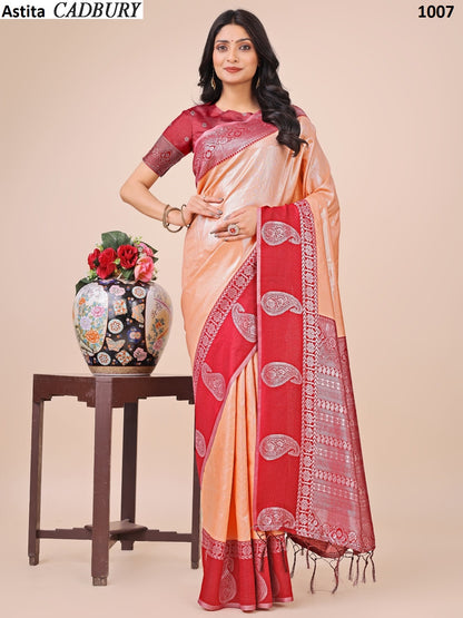 Cadbury 1001-1008 Astita Lichi Silk Sarees Supplier