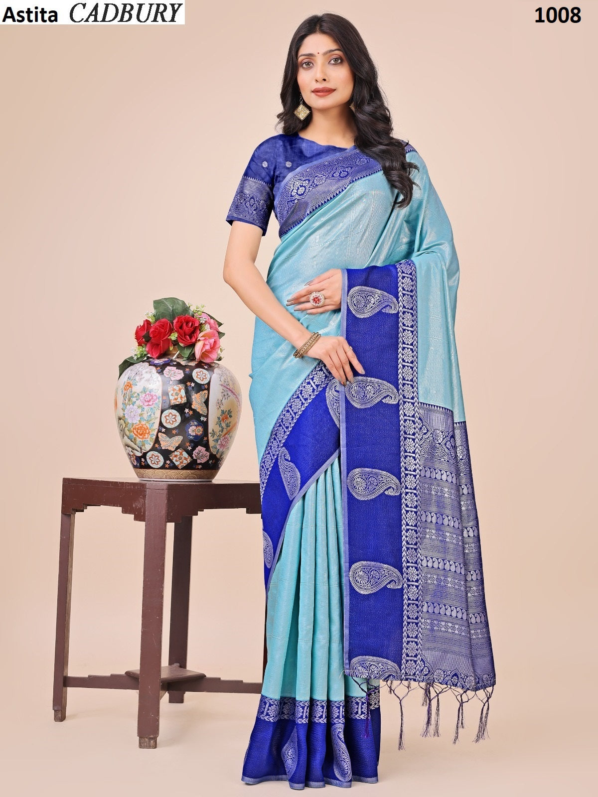 Cadbury 1001-1008 Astita Lichi Silk Sarees Supplier