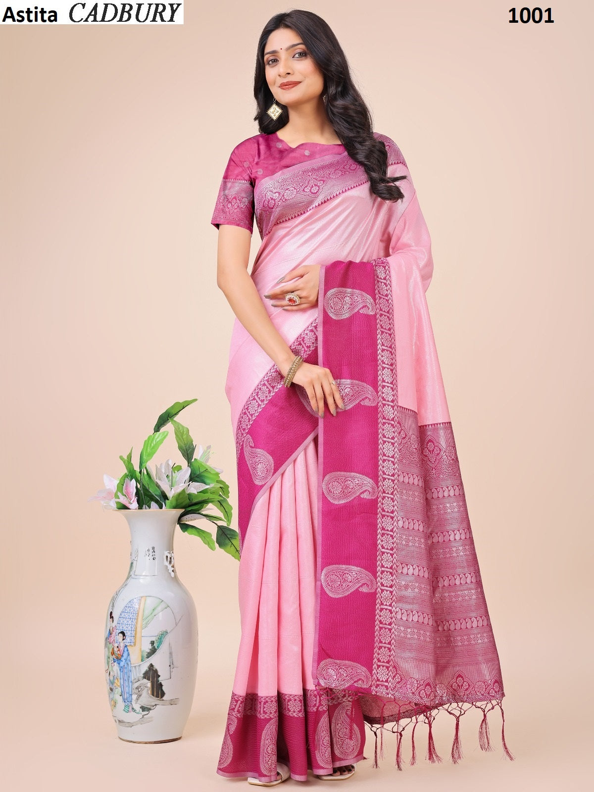 Cadbury 1001-1008 Astita Lichi Silk Sarees Supplier