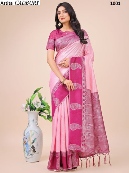 Cadbury 1001-1008 Astita Lichi Silk Sarees Supplier