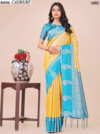 Cadbury 1001-1008 Astita Lichi Silk Sarees Supplier