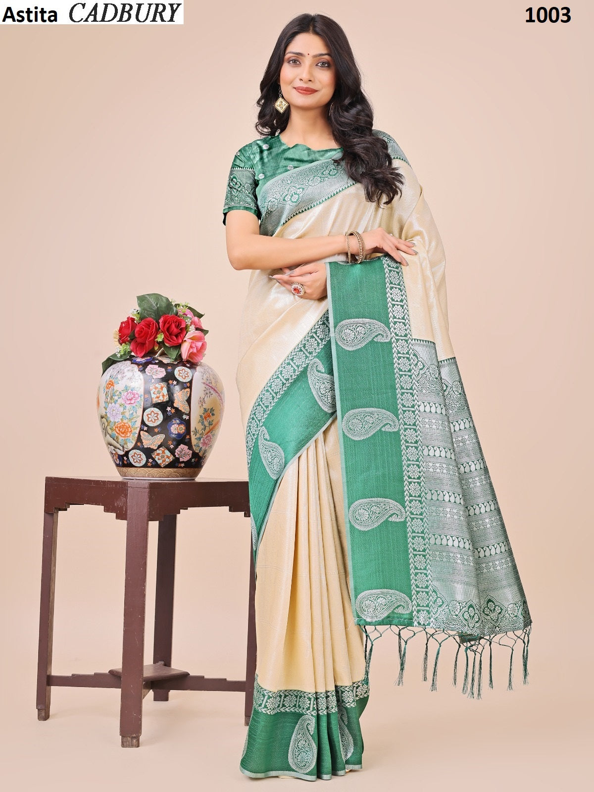 Cadbury 1001-1008 Astita Lichi Silk Sarees Supplier