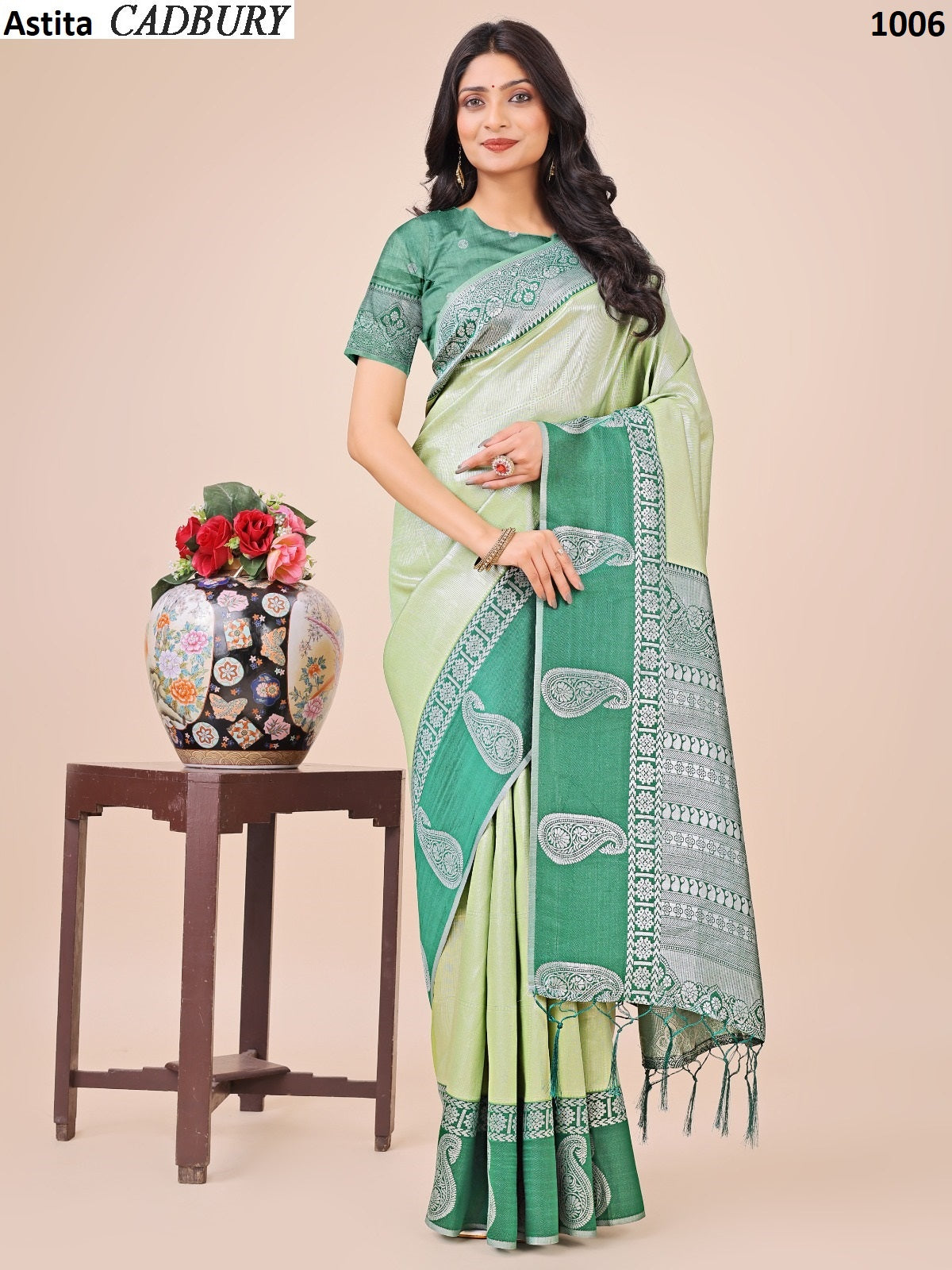 Cadbury 1001-1008 Astita Lichi Silk Sarees Supplier