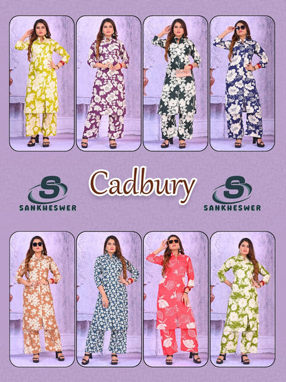 Cadbury Sankheswer Reyon Kurti Plazzo Set Supplier Gujarat