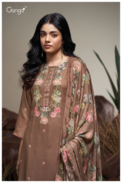 Caelia 3791 Ganga Premium Wool Pashmina Suits Exporter India