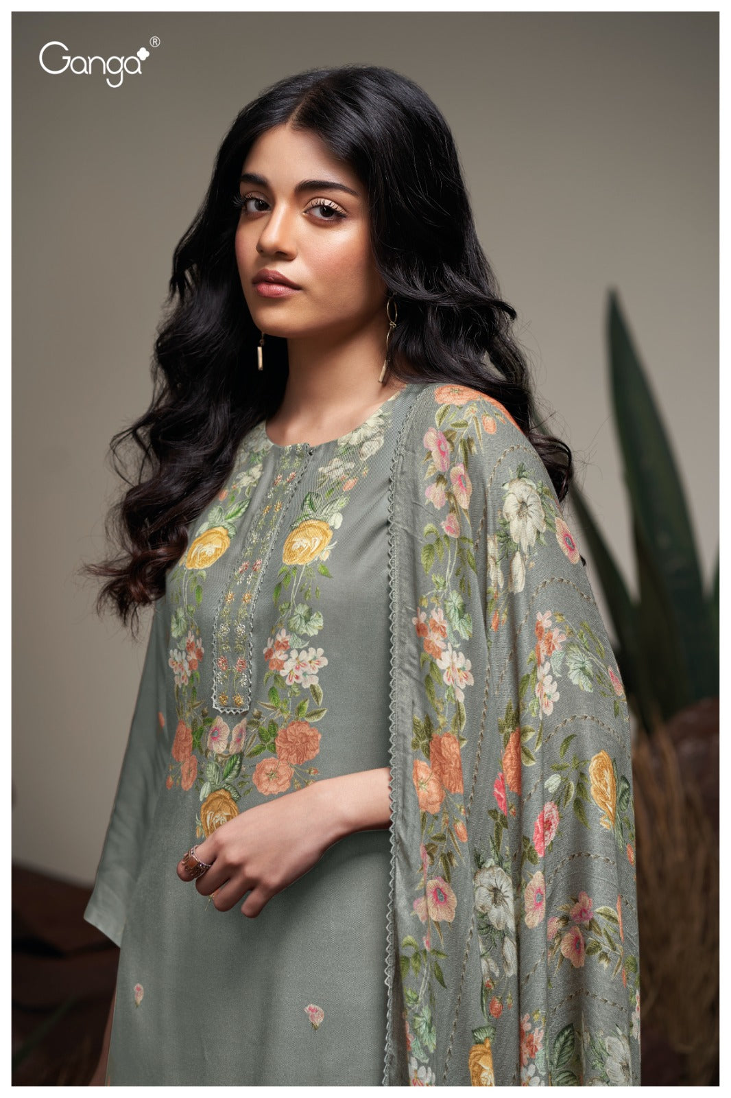 Caelia 3791 Ganga Premium Wool Pashmina Suits Exporter India