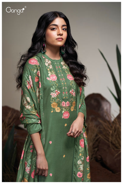 Caelia 3791 Ganga Premium Wool Pashmina Suits Exporter India