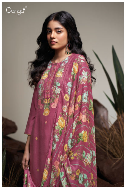 Caelia 3791 Ganga Premium Wool Pashmina Suits Exporter India