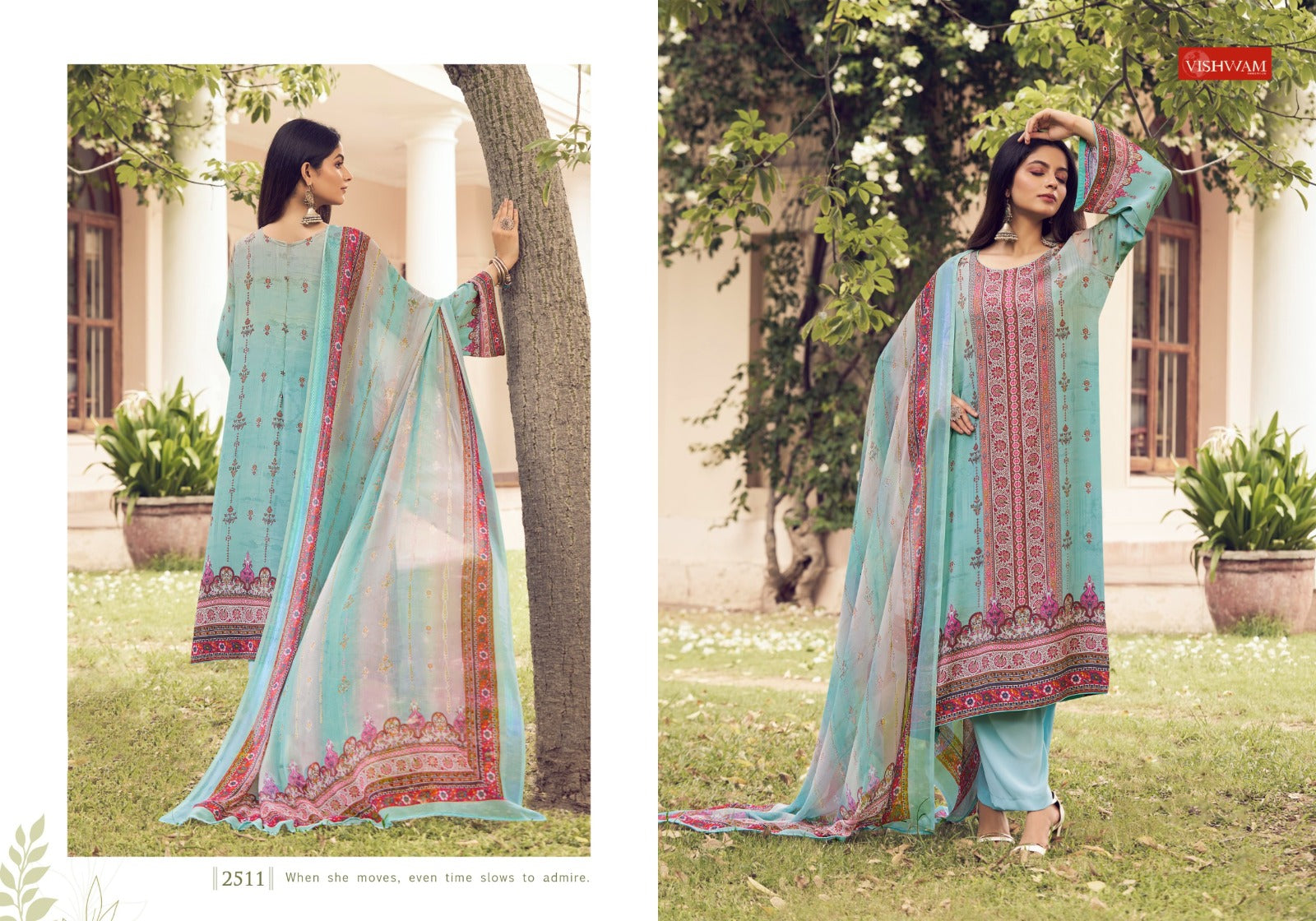 Cafe Latte Vol 21 Vishwam Fabrics Crape Pant Style Suits Supplier Gujarat