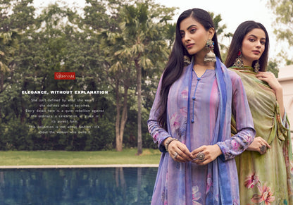 Cafe Latte Vol 21 Vishwam Fabrics Crape Pant Style Suits Supplier Gujarat