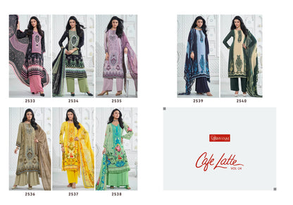 Cafe Latte Vol 24 Vishwam Fabrics Pant Style Suits Manufacturer Ahmedabad