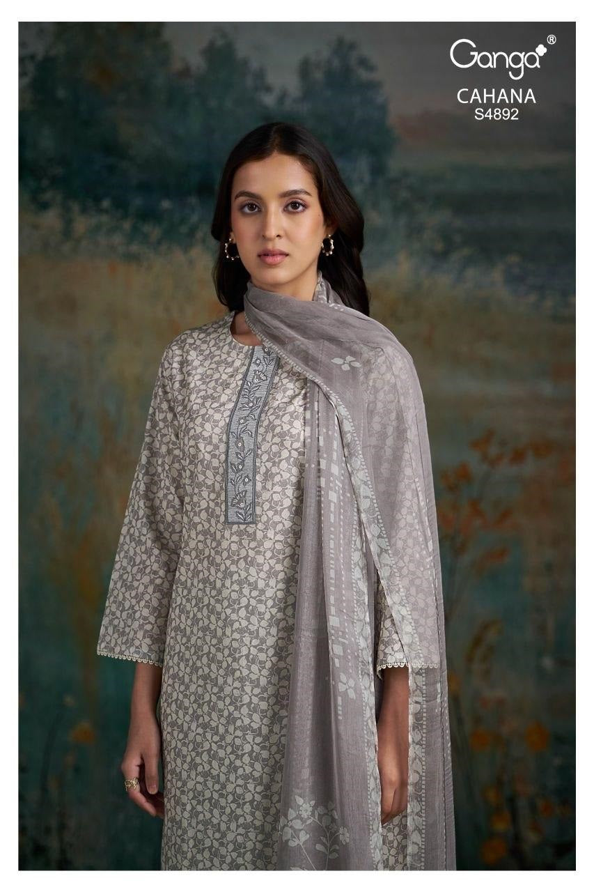 Cahana S4892 Ganga Cotton Pant Style Suits Wholesaler Ahmedabad