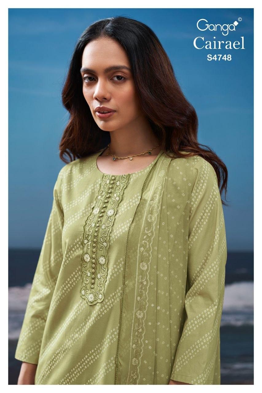 Cairael S4748 Ganga Cotton Pant Style Suits Supplier India
