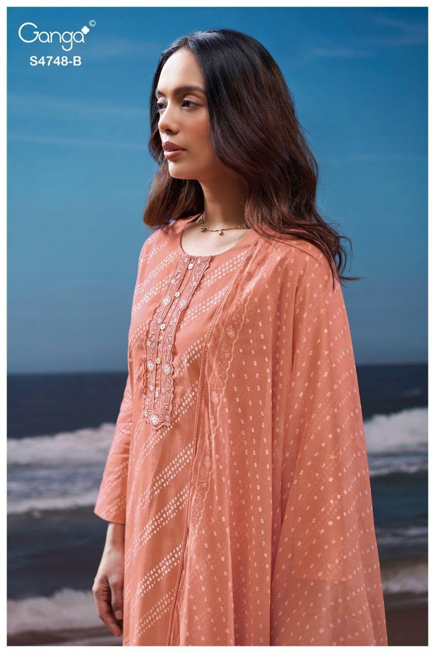Cairael S4748 Ganga Cotton Pant Style Suits Supplier India
