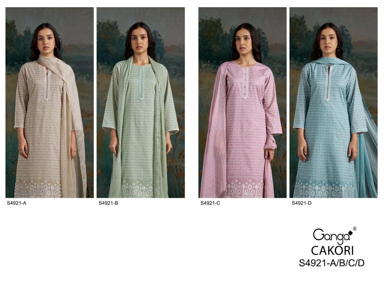 Cakori S4921 Ganga Cotton Lawn Plazzo Style Suits Exporter