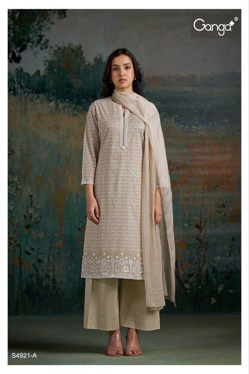 Cakori S4921 Ganga Cotton Lawn Plazzo Style Suits Exporter