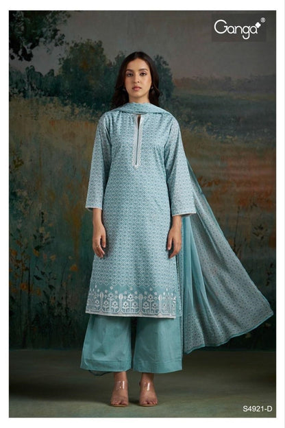 Cakori S4921 Ganga Cotton Lawn Plazzo Style Suits Exporter