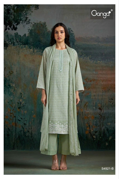 Cakori S4921 Ganga Cotton Lawn Plazzo Style Suits Exporter