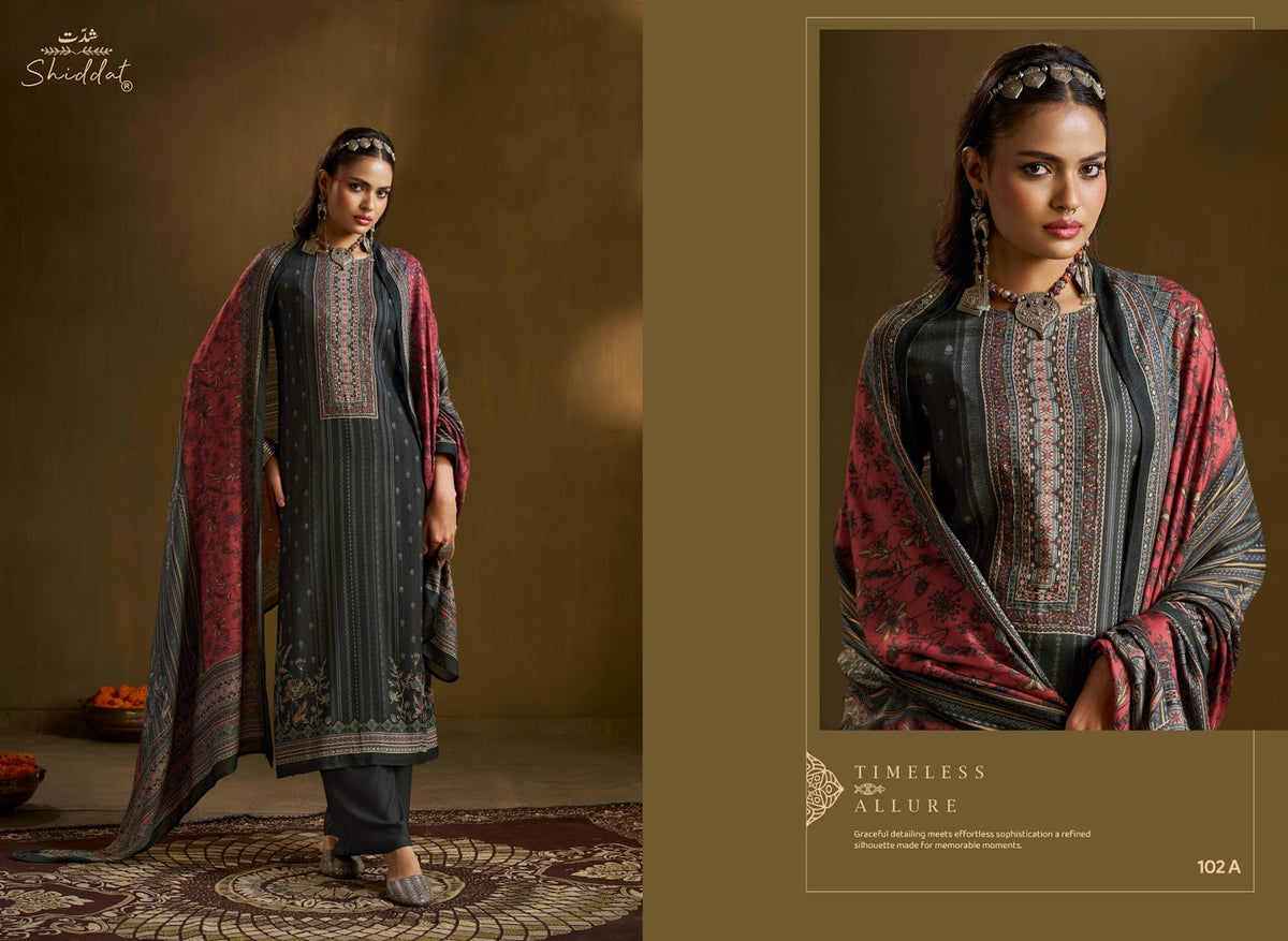 Calista 102 Shiddat Viscose Pashmina Suits Wholesaler