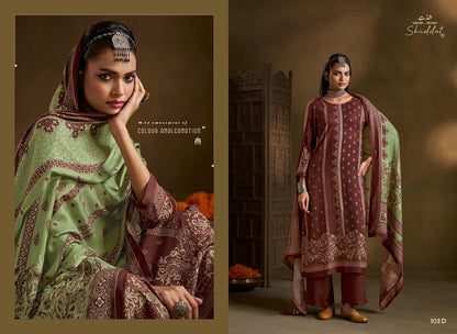 Calista 103 Shiddat Viscose Pashmina Suits Supplier India