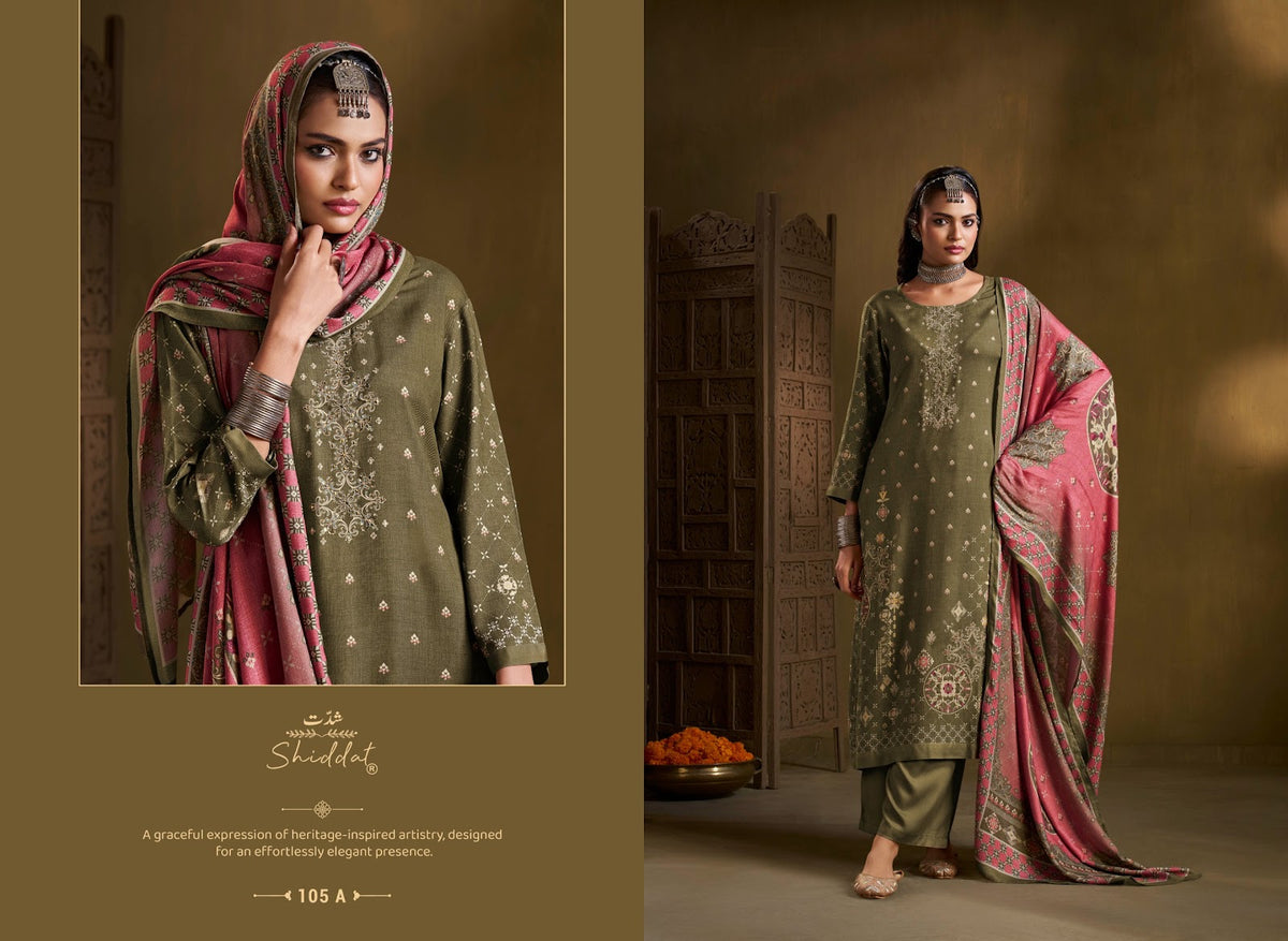 Calista 105 Shiddat Viscose Pashmina Suits Manufacturer India