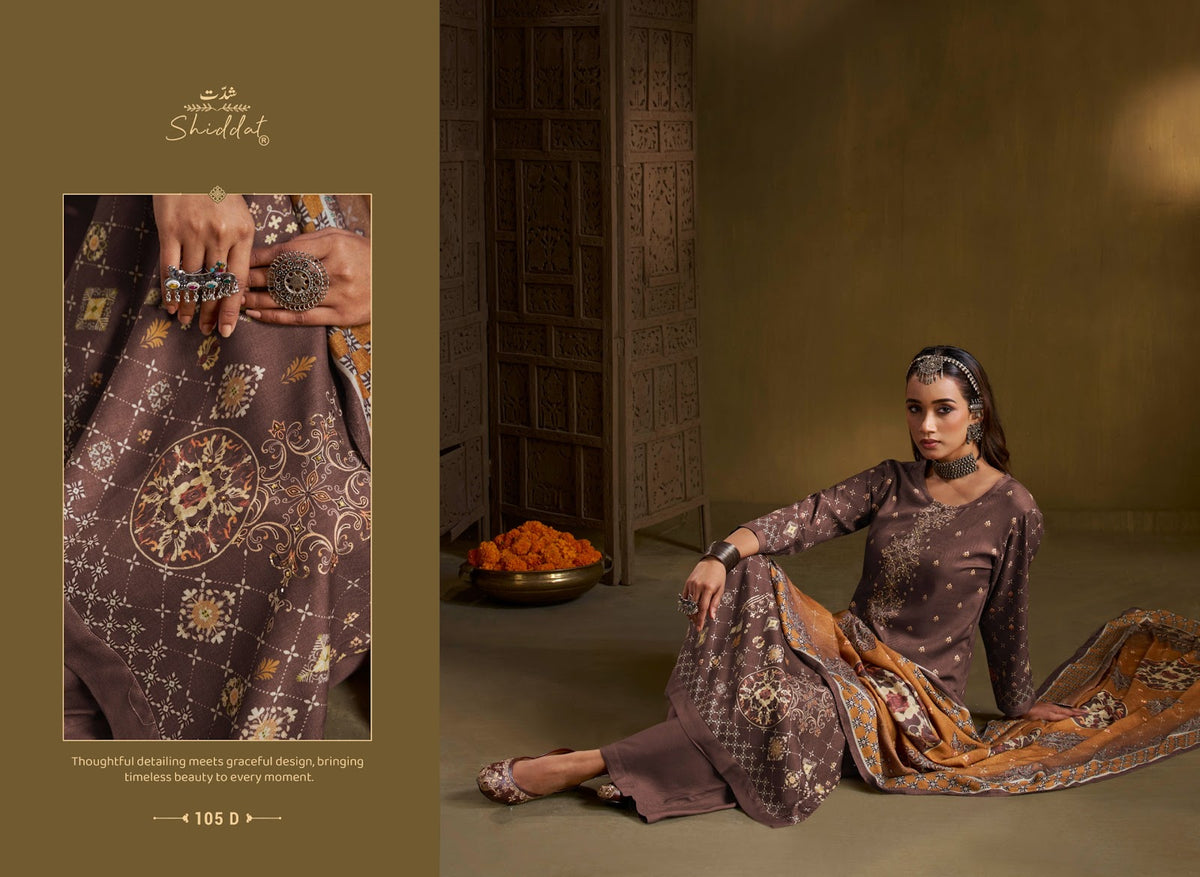 Calista 105 Shiddat Viscose Pashmina Suits Manufacturer India