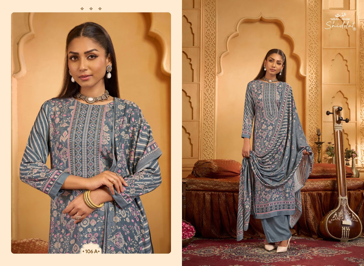 Calista 106 Shiddat Viscose Pashmina Suits Wholesale Price