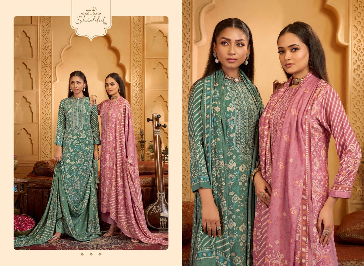 Calista 106 Shiddat Viscose Pashmina Suits Wholesale Price