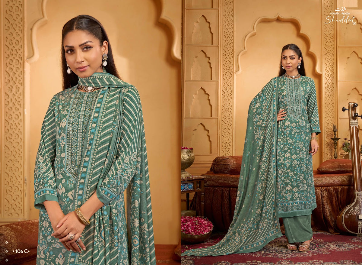 Calista 106 Shiddat Viscose Pashmina Suits Wholesale Price