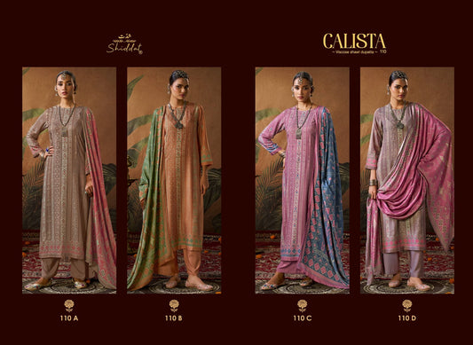 Calista 110 Shiddat Viscose Pashmina Suits Manufacturer Ahmedabad