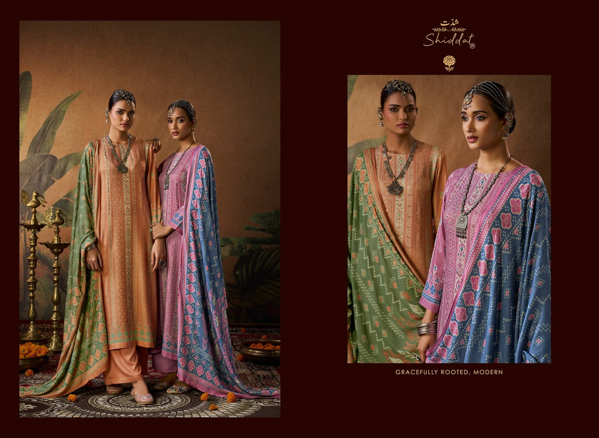 Calista 110 Shiddat Viscose Pashmina Suits Manufacturer Ahmedabad