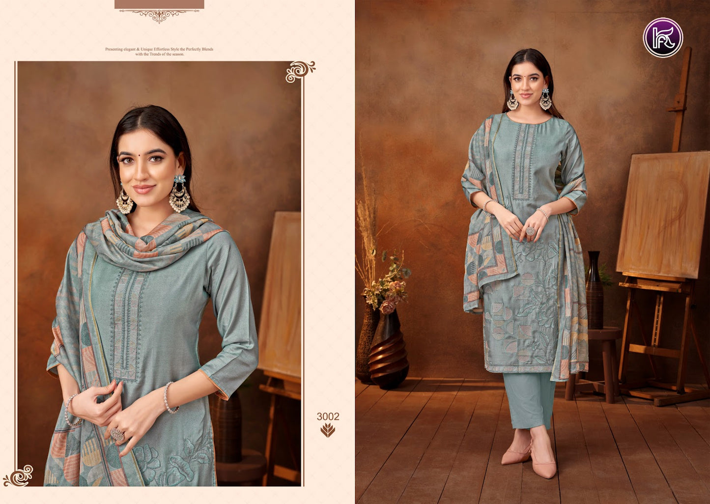 Callista Kala Fashion Simmer Pant Style Suits Exporter Ahmedabad