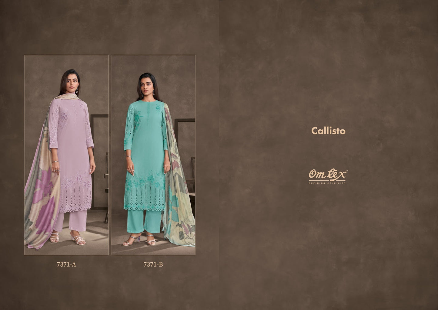 Callisto Omtex Lawn Pant Style Suits Supplier Gujarat