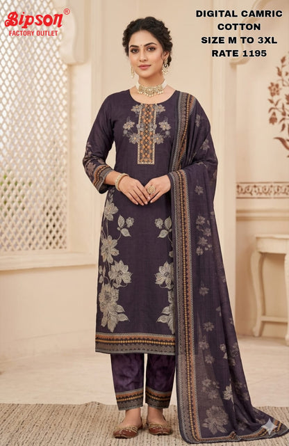 Cambric Cotton 0306 Bipson Prints Readymade Pant Style Suits Wholesale