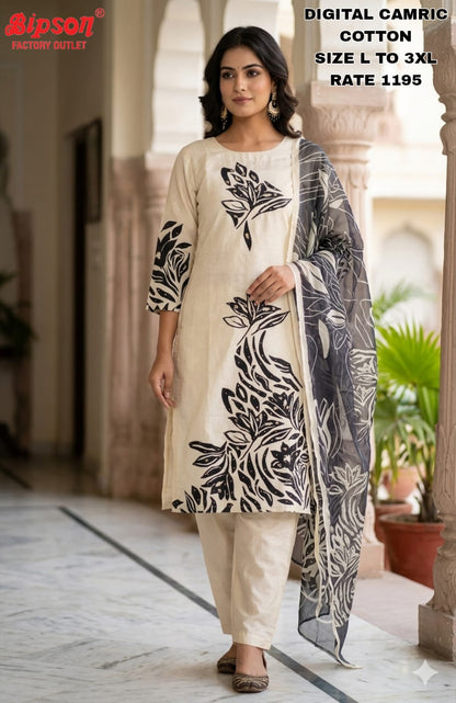 Cambric Cotton 0306 Bipson Prints Readymade Pant Style Suits Wholesale