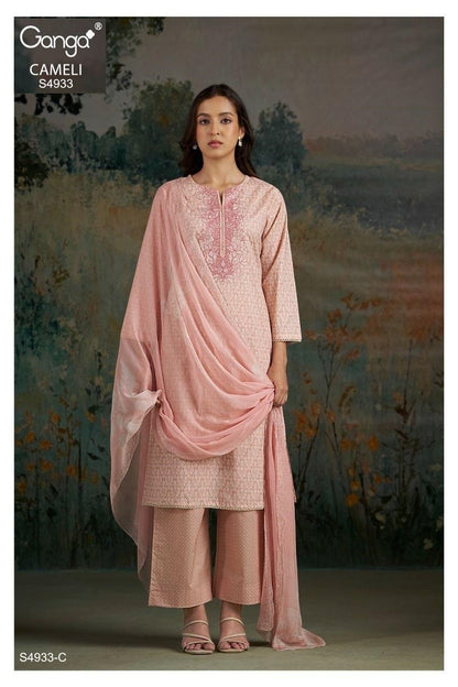 Cameli S4933 Ganga Cotton Plazzo Style Suits Wholesale