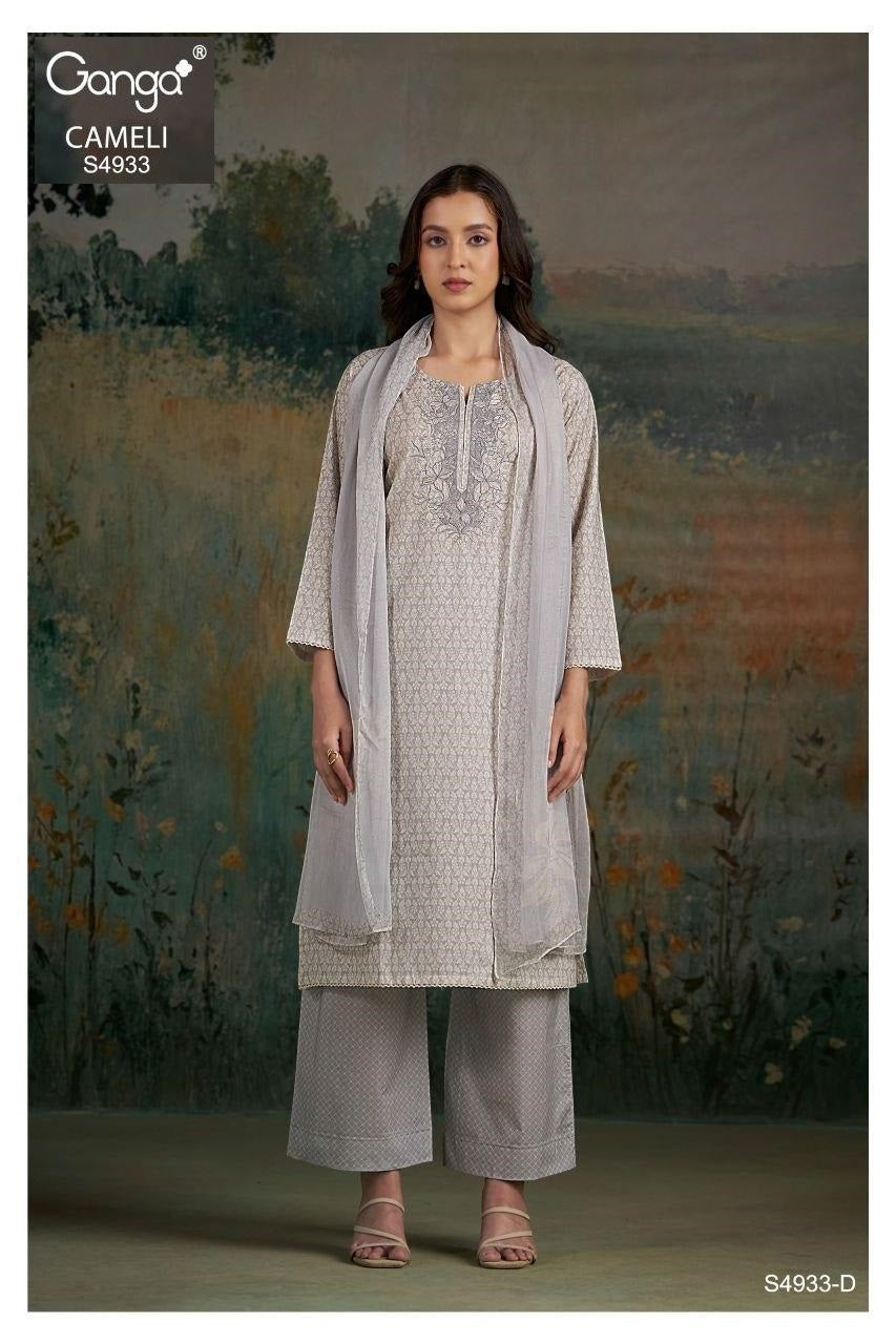 Cameli S4933 Ganga Cotton Plazzo Style Suits Wholesale