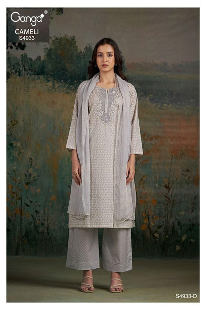 Cameli S4933 Ganga Cotton Plazzo Style Suits Wholesale