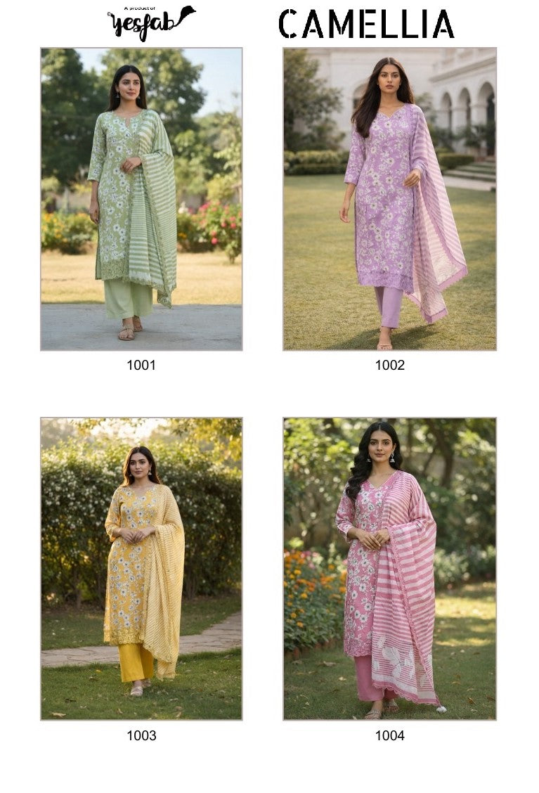 Camellia Yesfab Modal Pant Style Suits Manufacturer Gujarat