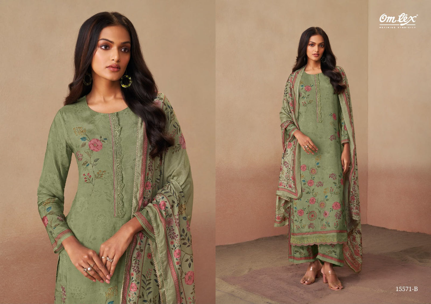 Camerina Omtex Muslin Pant Style Suits Wholesaler Ahmedabad