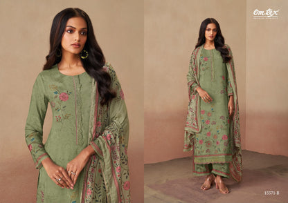 Camerina Omtex Muslin Pant Style Suits Wholesaler Ahmedabad