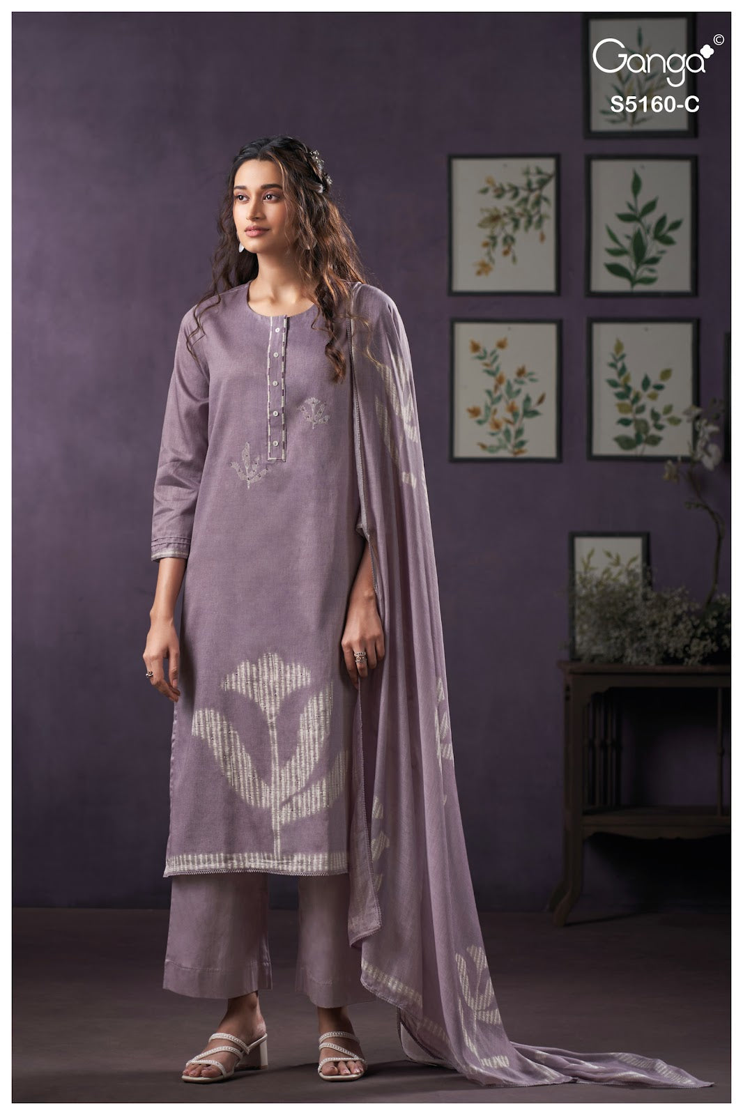 Camilla S5160 Ganga Cotton Satin Pant Style Suits Supplier Gujarat